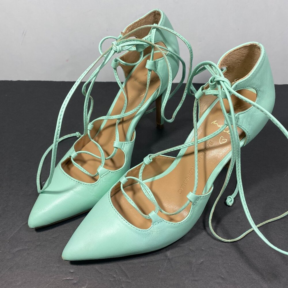 Banana Republic Hello Sole Mint Mate Eryn Strappy Heels Sandals Women 5 M